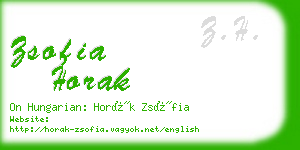 zsofia horak business card